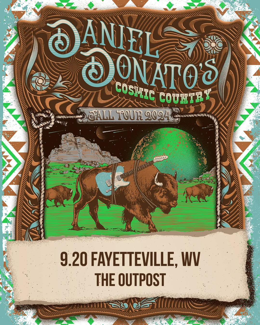 Event poster for Daniel Donato's Cosmic Country