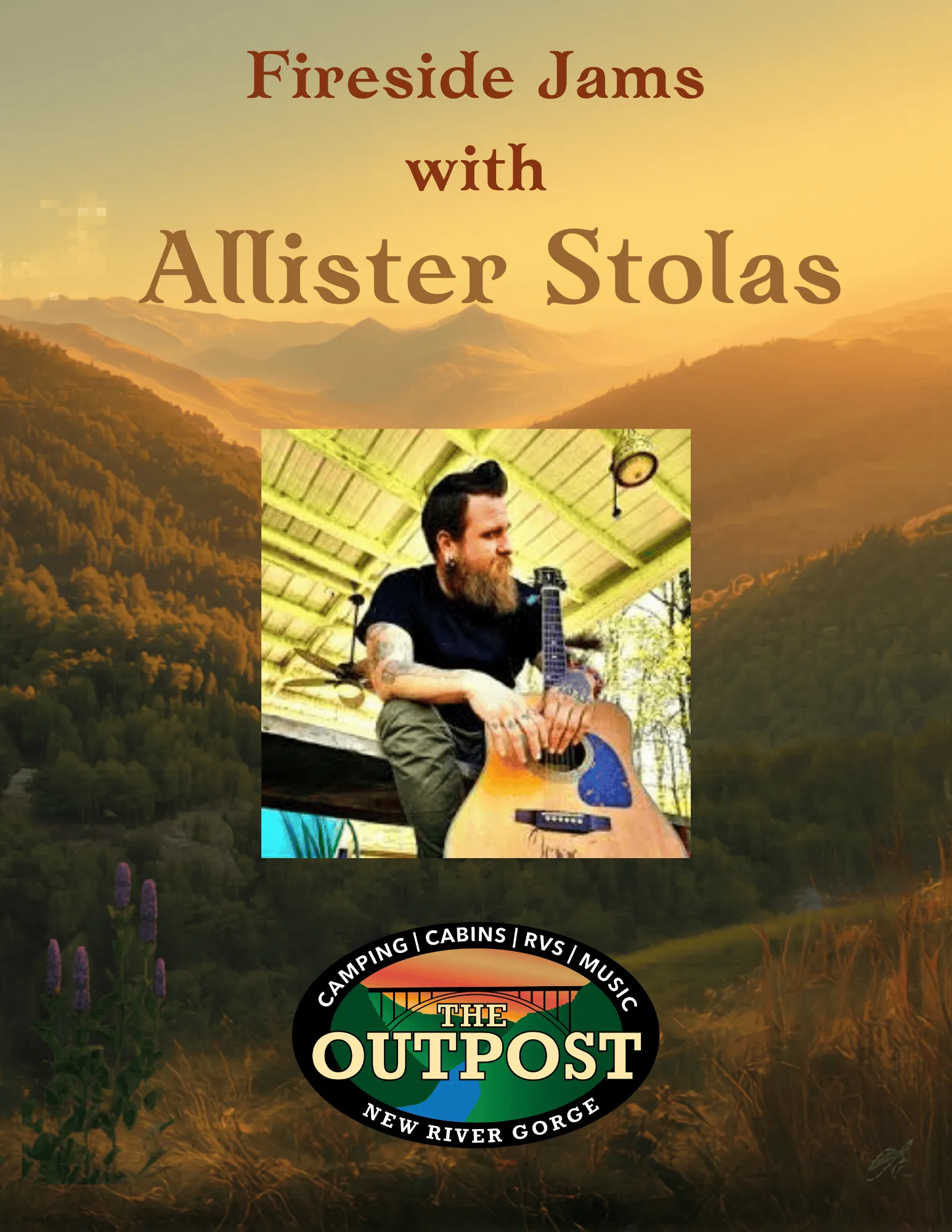 Event poster for Allister Stolas