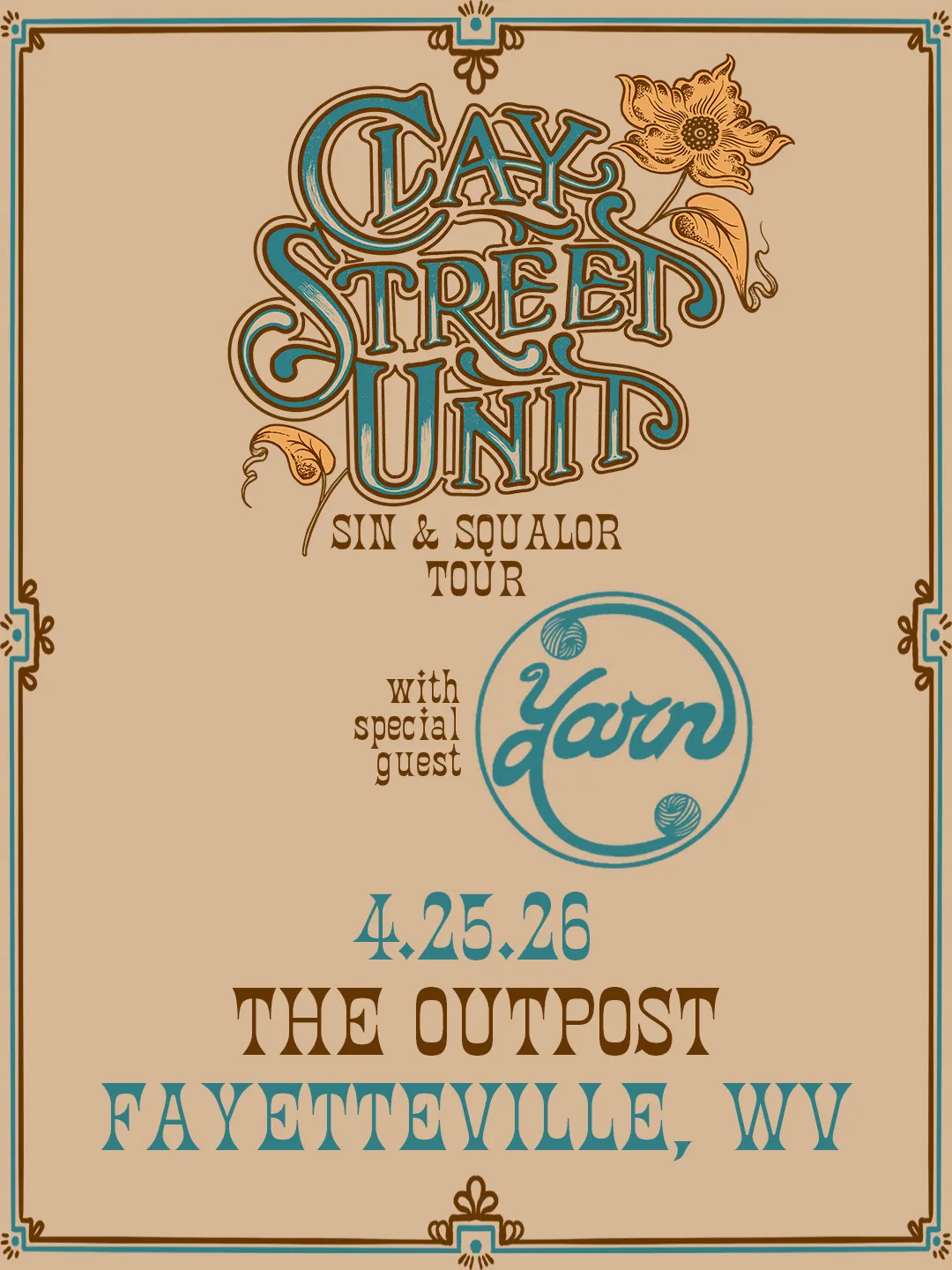 Event poster for Clay Street Unit