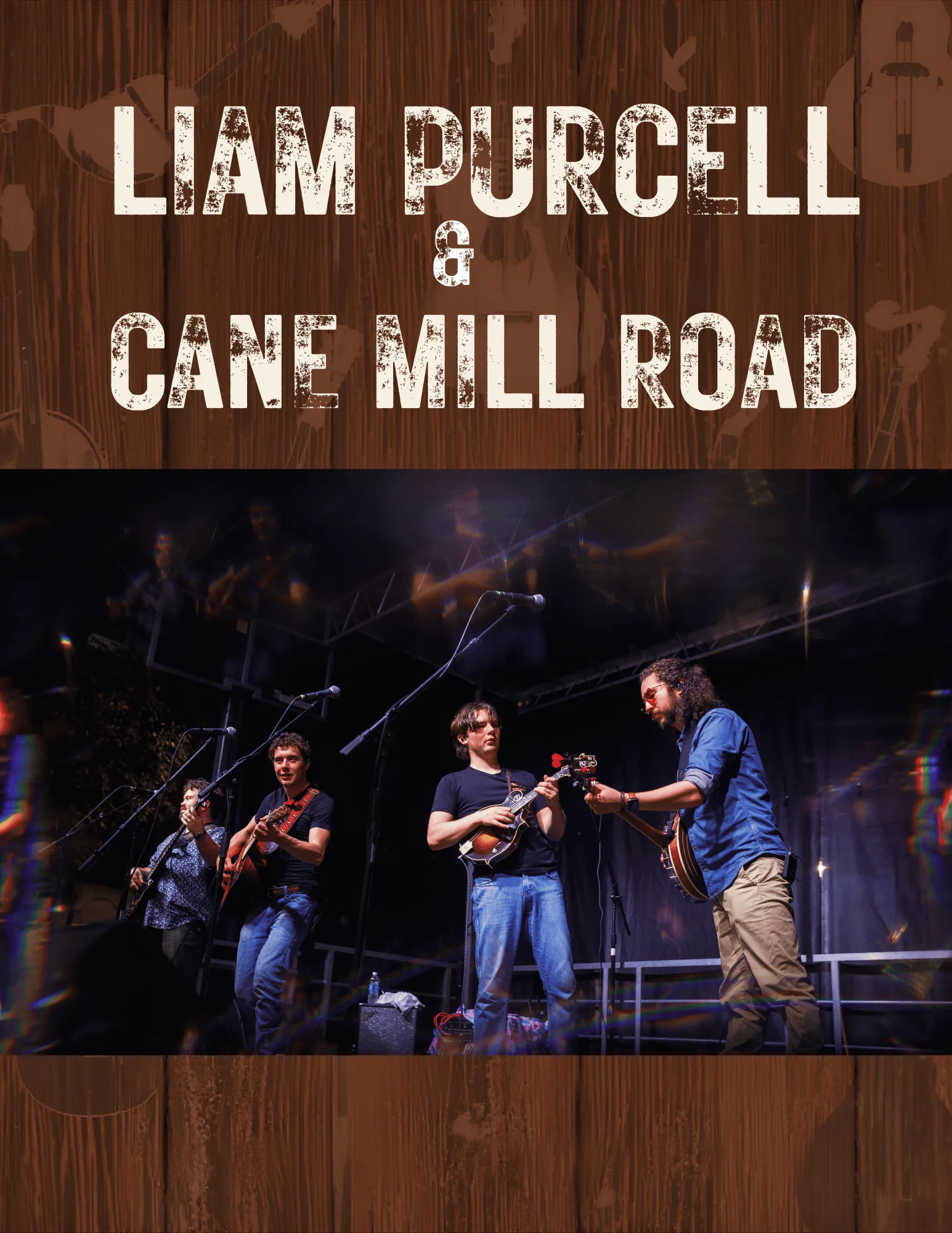 Event poster for Liam Purcell and Cane Mill Road