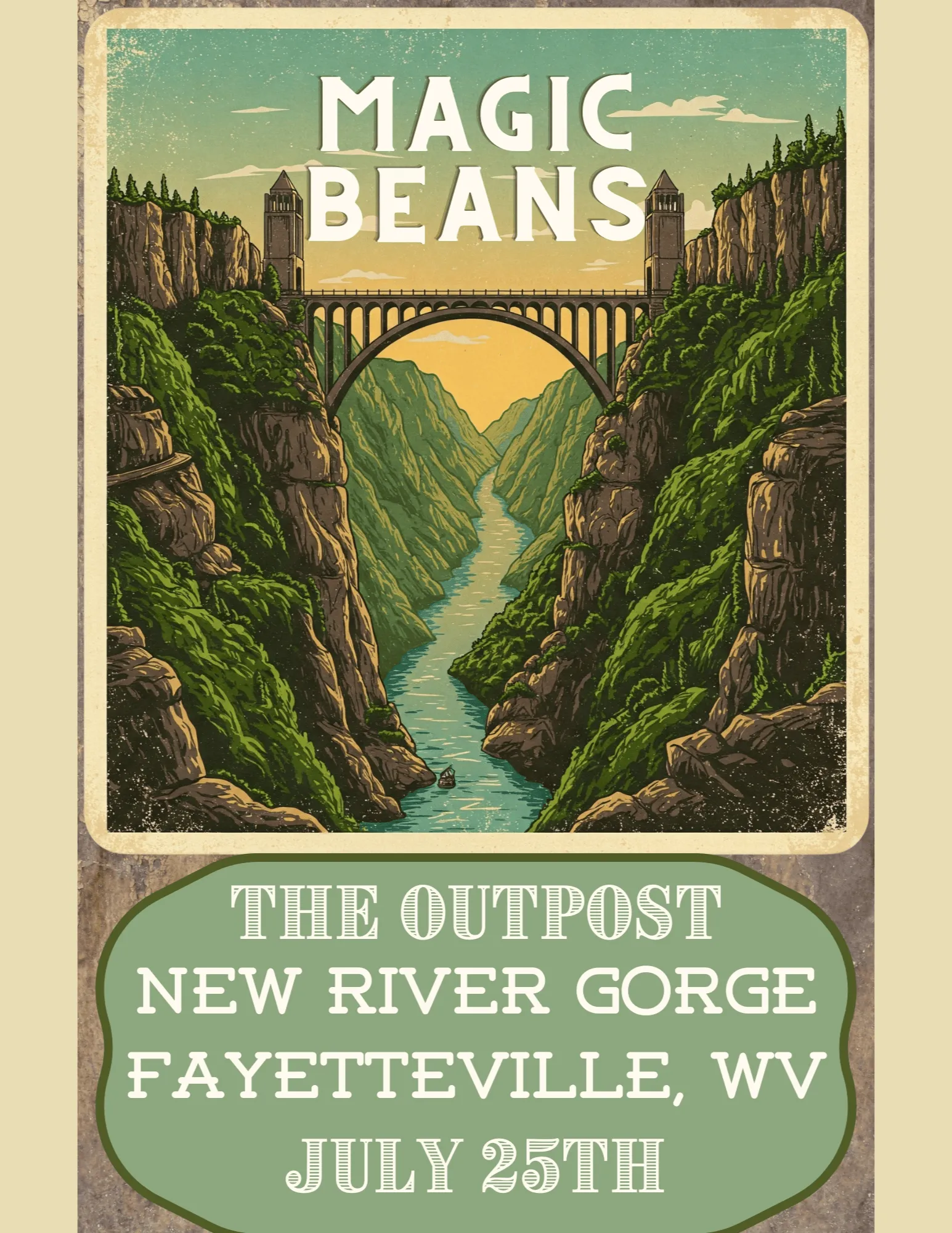 Event poster for The Magic Beans