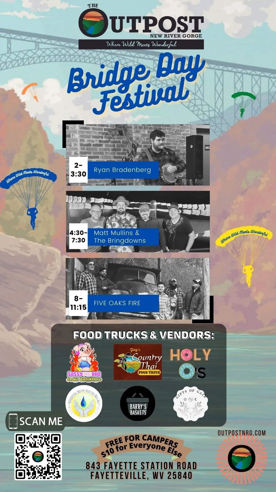 Event poster for 2022 Bridge Day Weekend