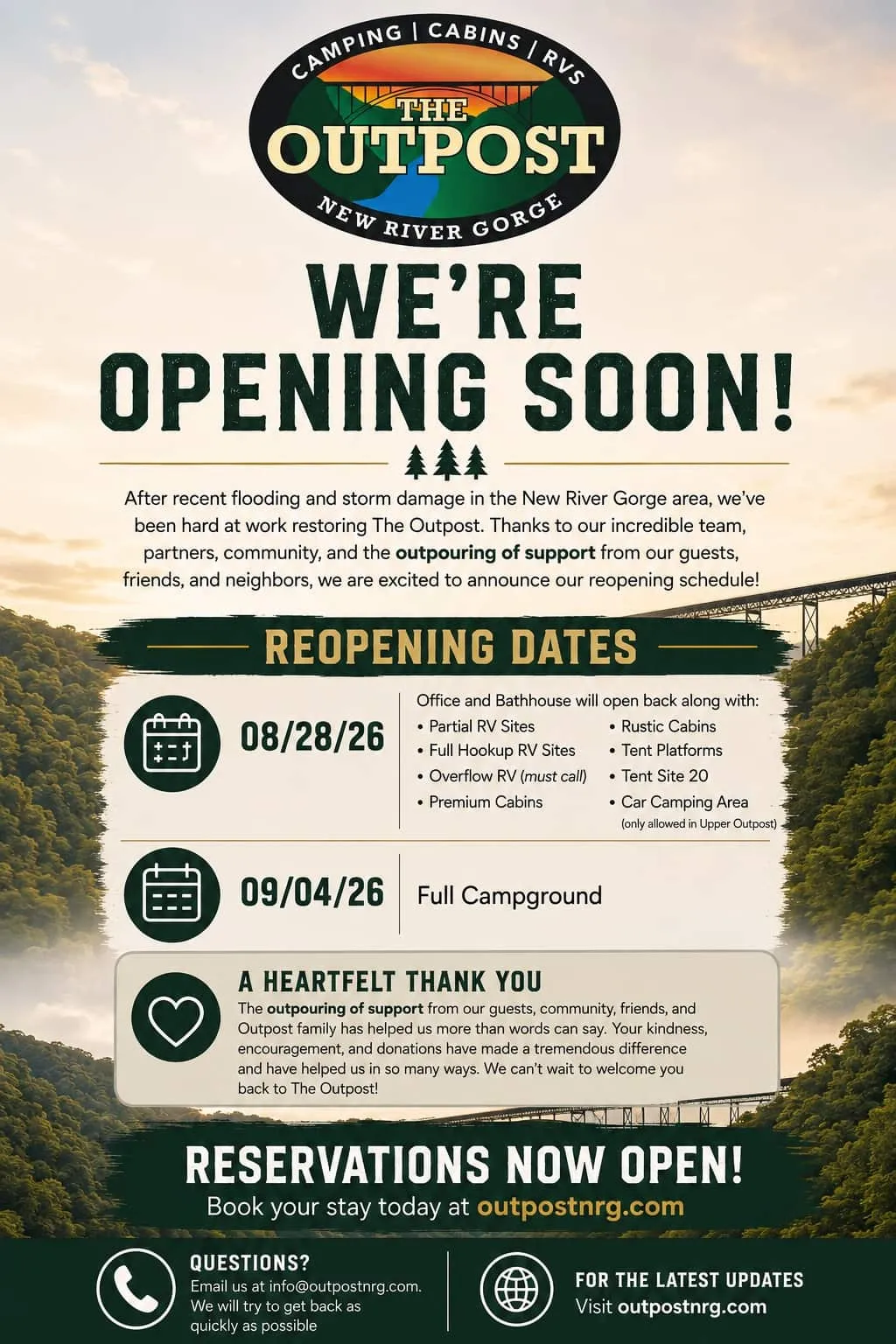 We're Opening Back Up — Phased Reopening