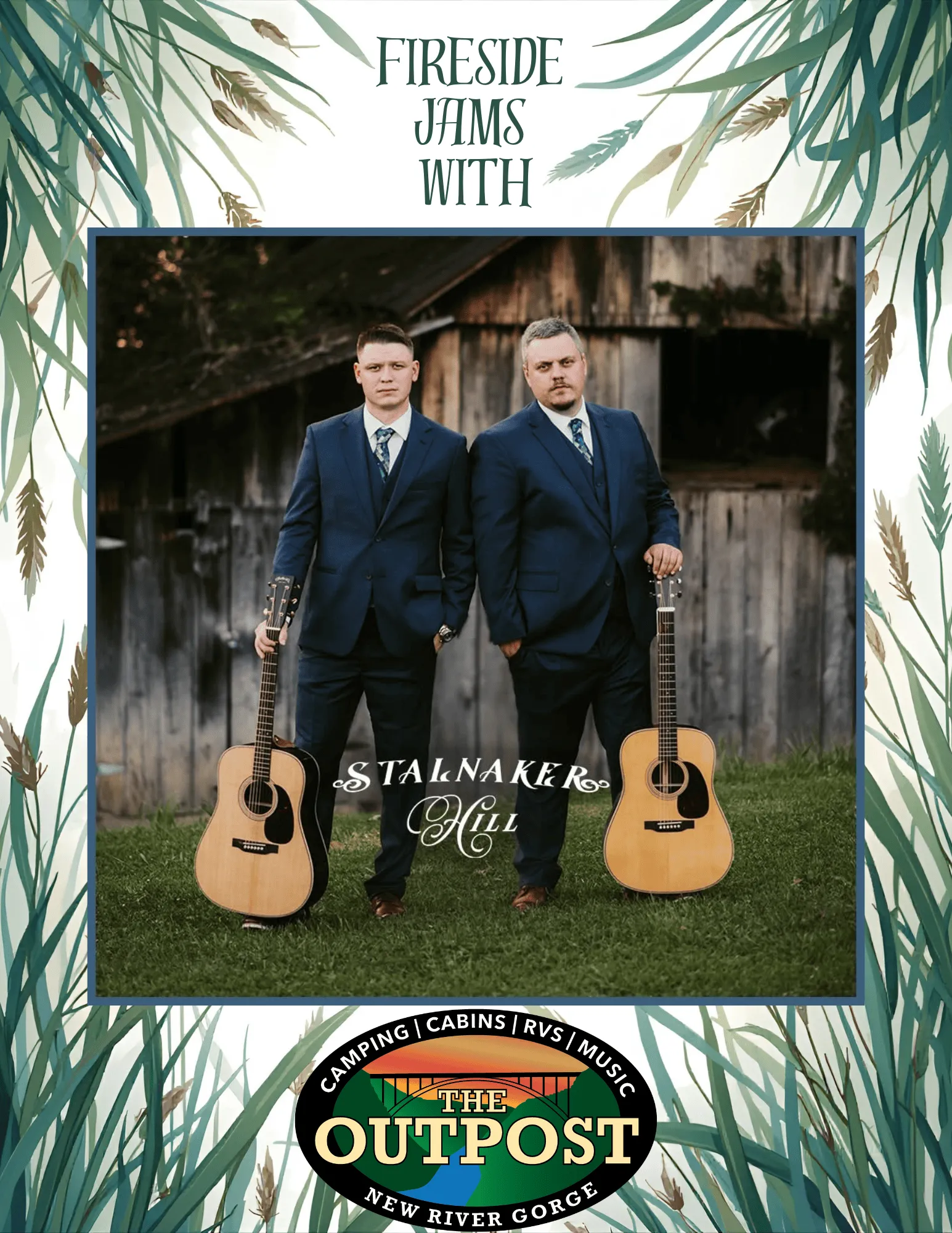 Event poster for Fireside Jam - Stalnaker Hill