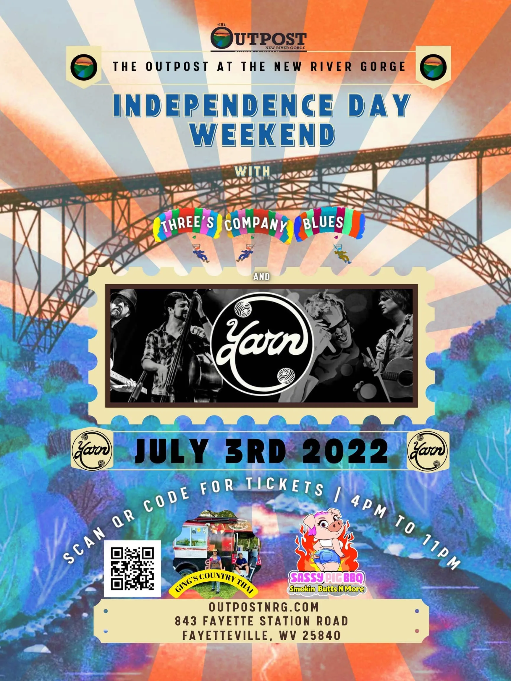 Event poster for 2022 Independence Day Weekend - Yarn