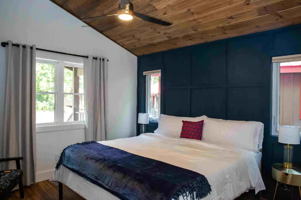 Halley’s Comet King Bedroom – A Phish Themed Creekside Cabin