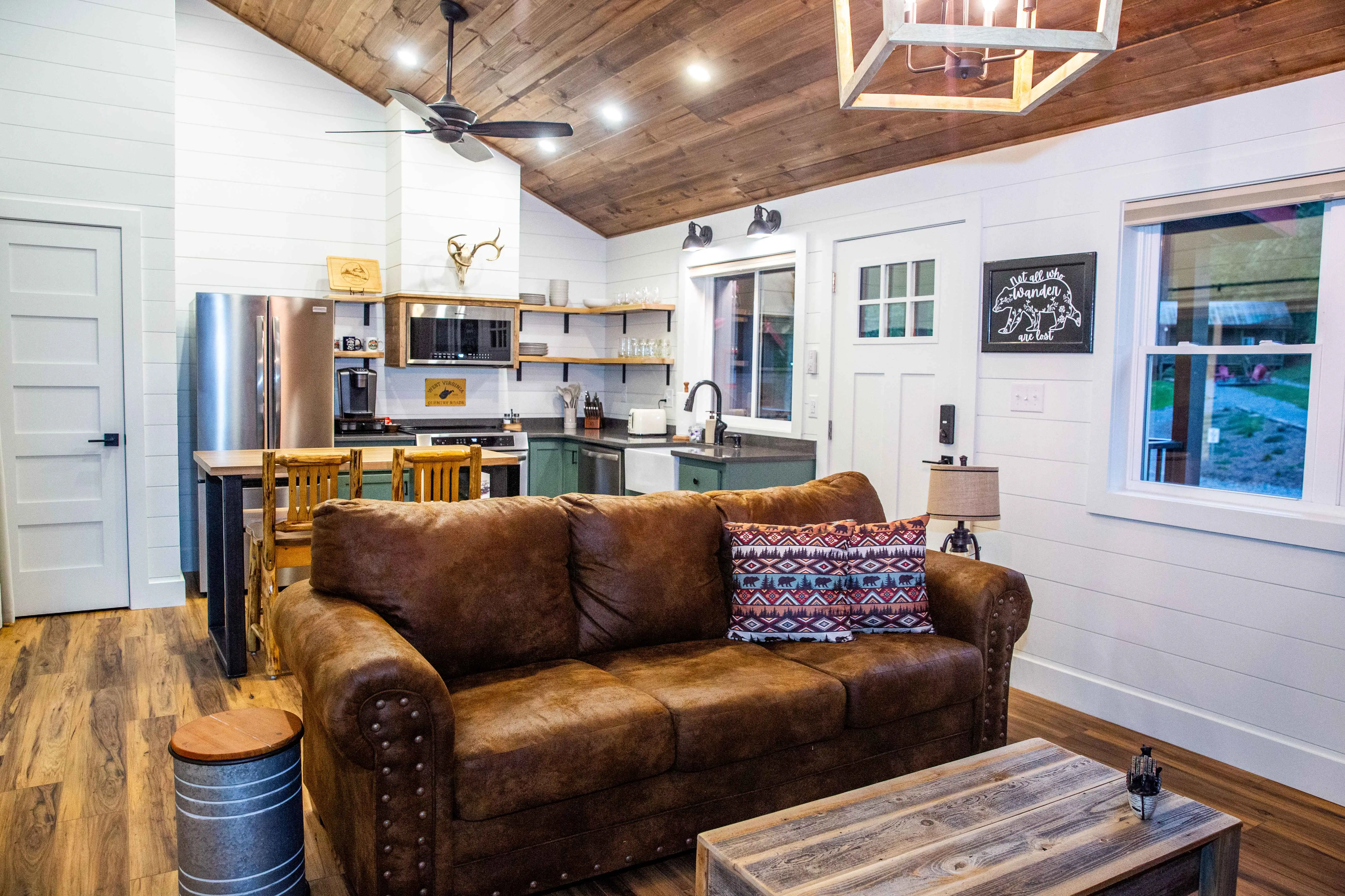 Take Me Home Living Room – A Mountain Retreat Creekside Cabin