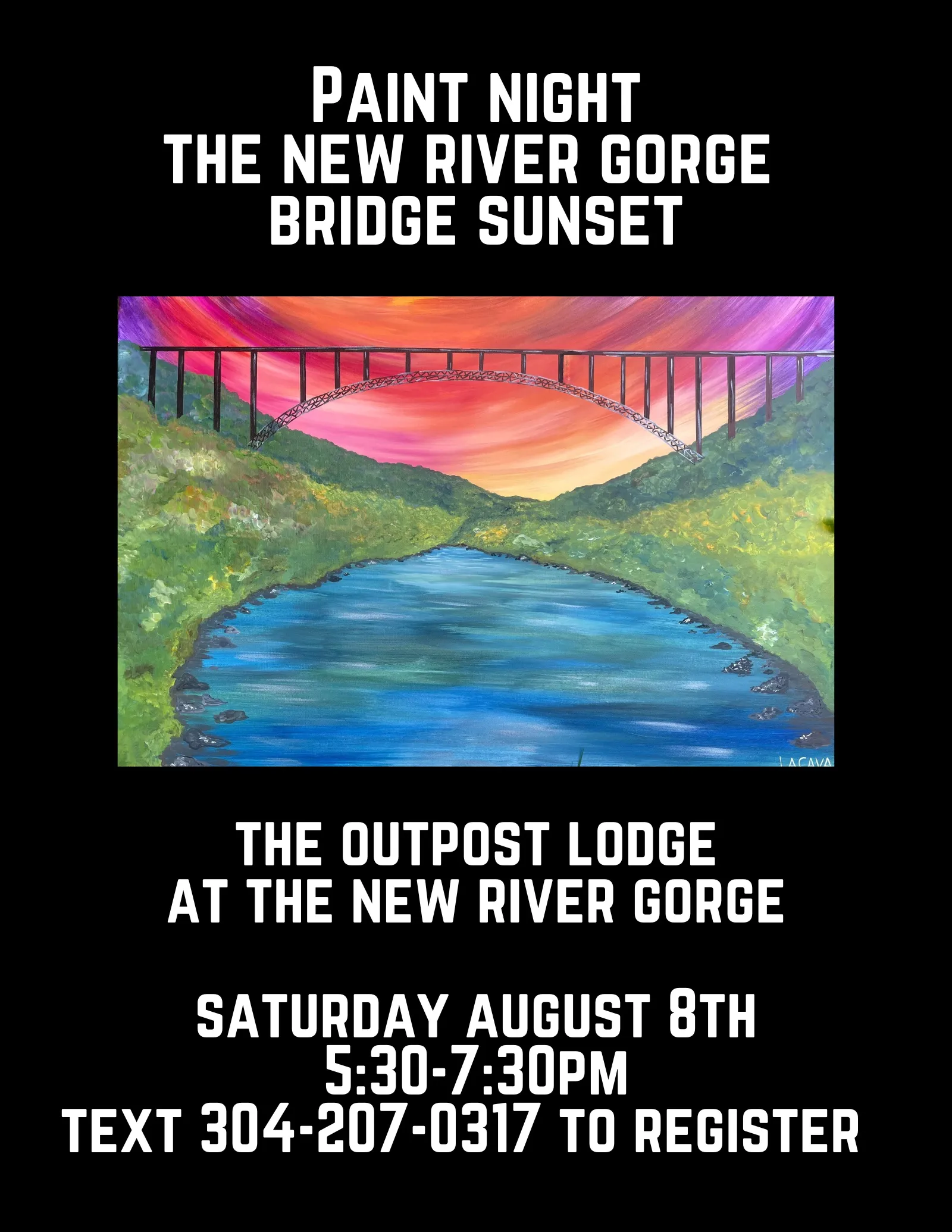 Event poster for Paint Night at The Outpost