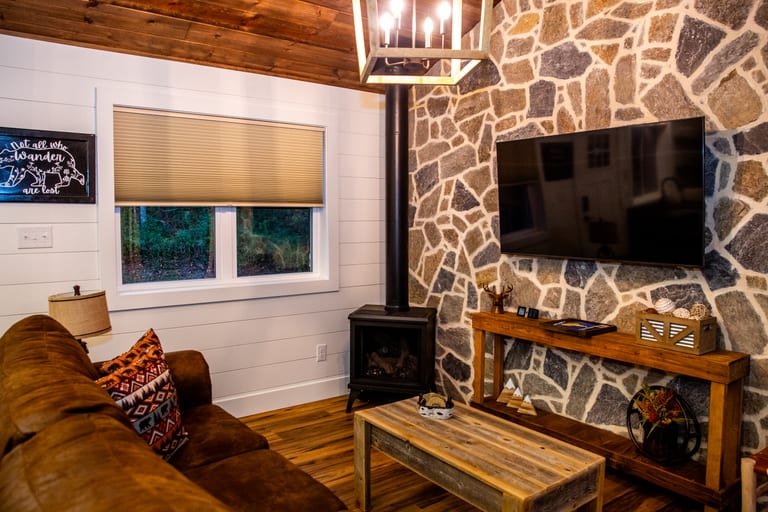 Take Me Home Living Room – A Mountain Retreat Creekside Cabin